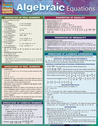 Algebraic Equations Study Guide