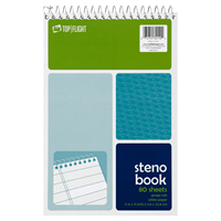 34110 80CT STENO PAD WHITE 6X9