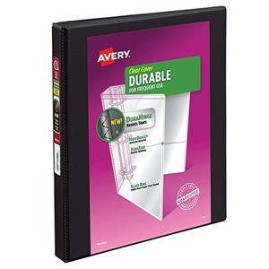 Avery Durable Reference View Binder, 1/2" Capacity, Black