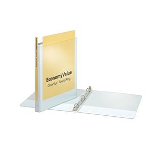EconomyValue™ ClearVue™ Round Ring Binder, 5/8"