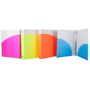 Glow Ring Binder, 1-1/2" Capacity, Assorted